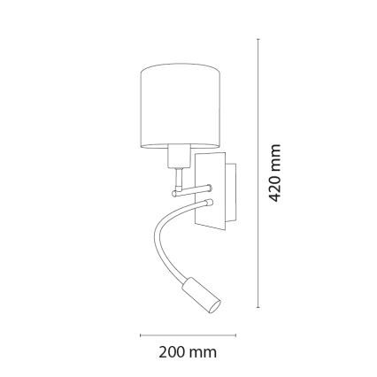 BRILAGI - LED lastetoa painduv seinavalgusti BOBO 1xE27/25W/230V + LED/3W mattkroom/valge/sinine/karukestega