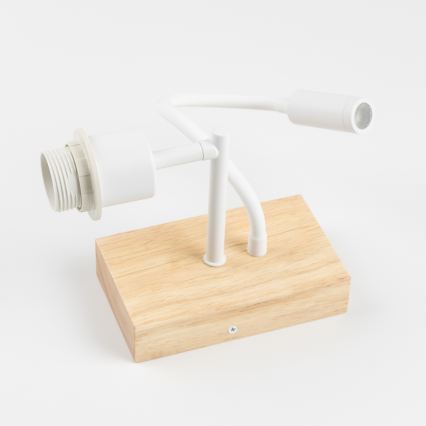 BRILAGI - LED painduv seinavalgusti BOBO WOOD 1xE27/25W/230V + LED/3W tamm/valge/roosa