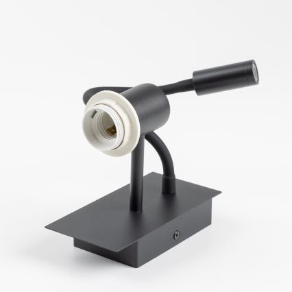 BRILAGI - LED laste painduv seinavalgusti BOBO 1xE27/25W/230V + LED/3W must/valge/loomamustriga