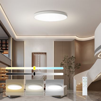 Brilagi - LED-hämardatav laelamp POOL SMART LED/180W/230V 3000–6000K, läbimõõt 120 cm, Wi‑Fi Tuya, valge + kaugjuhtimispult