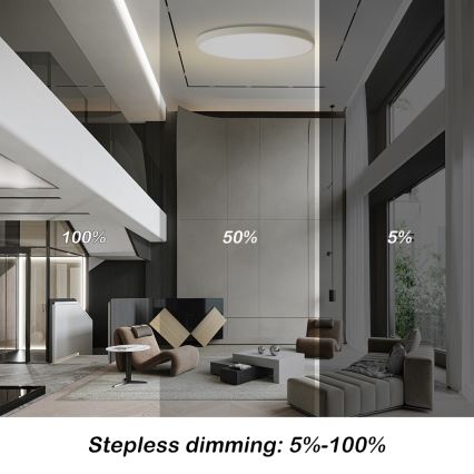 Brilagi - LED-hämardatav laelamp POOL SMART LED/180W/230V 3000–6000K, läbimõõt 120 cm, Wi‑Fi Tuya, valge + kaugjuhtimispult
