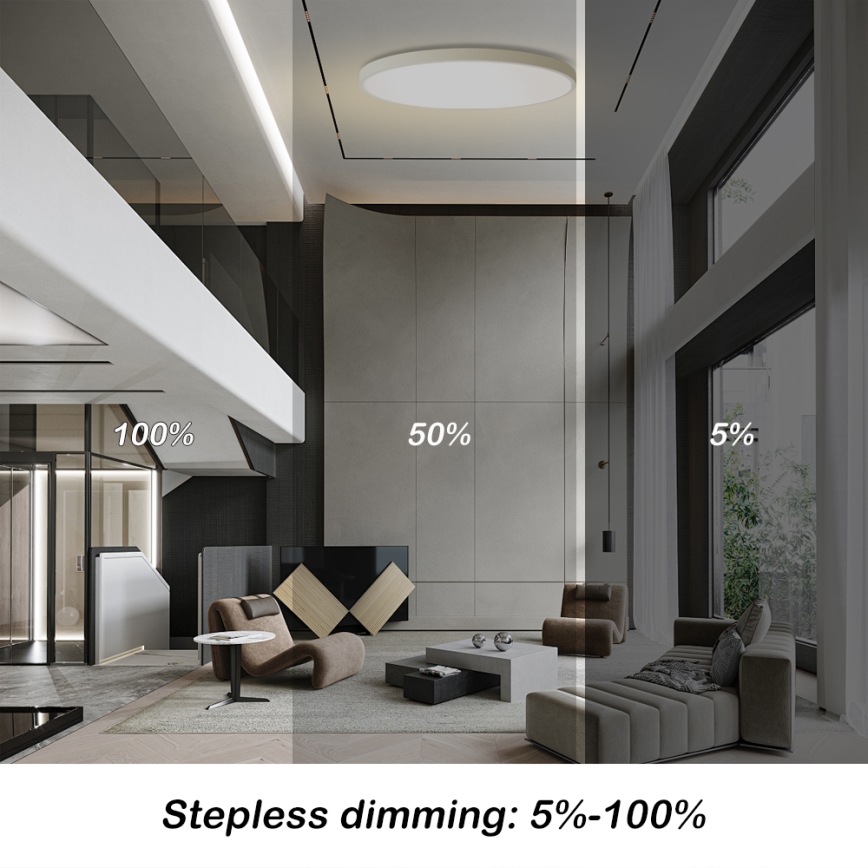 Brilagi - LED-hämardatav laelamp POOL SMART LED/180W/230V 3000–6000K, läbimõõt 120 cm, Wi‑Fi Tuya, valge + kaugjuhtimispult