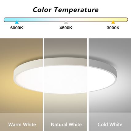 Brilagi - LED hämardatav laelamp POOL SMART LED/100W/230V 3000-6000K läbimõõt 80 cm Wi-Fi Tuya valge + kaugjuhtimispult