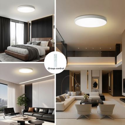 Brilagi - LED hämardatav laelamp POOL SMART LED/100W/230V 3000-6000K läbimõõt 80 cm Wi-Fi Tuya valge + kaugjuhtimispult