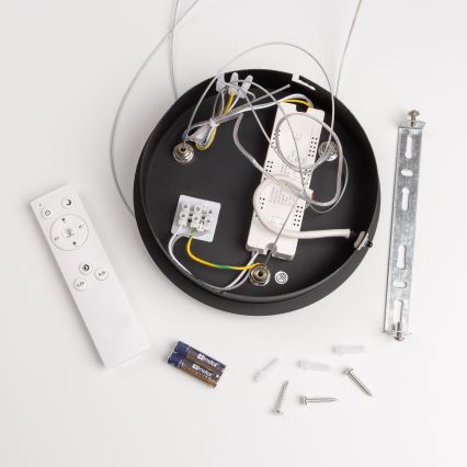 Brilagi - LED hämardatav rippvalgusti kaablil FALCON LED/80W/230V 3000-6500K läbimõõt 60 cm must + kaugjuhtimispult