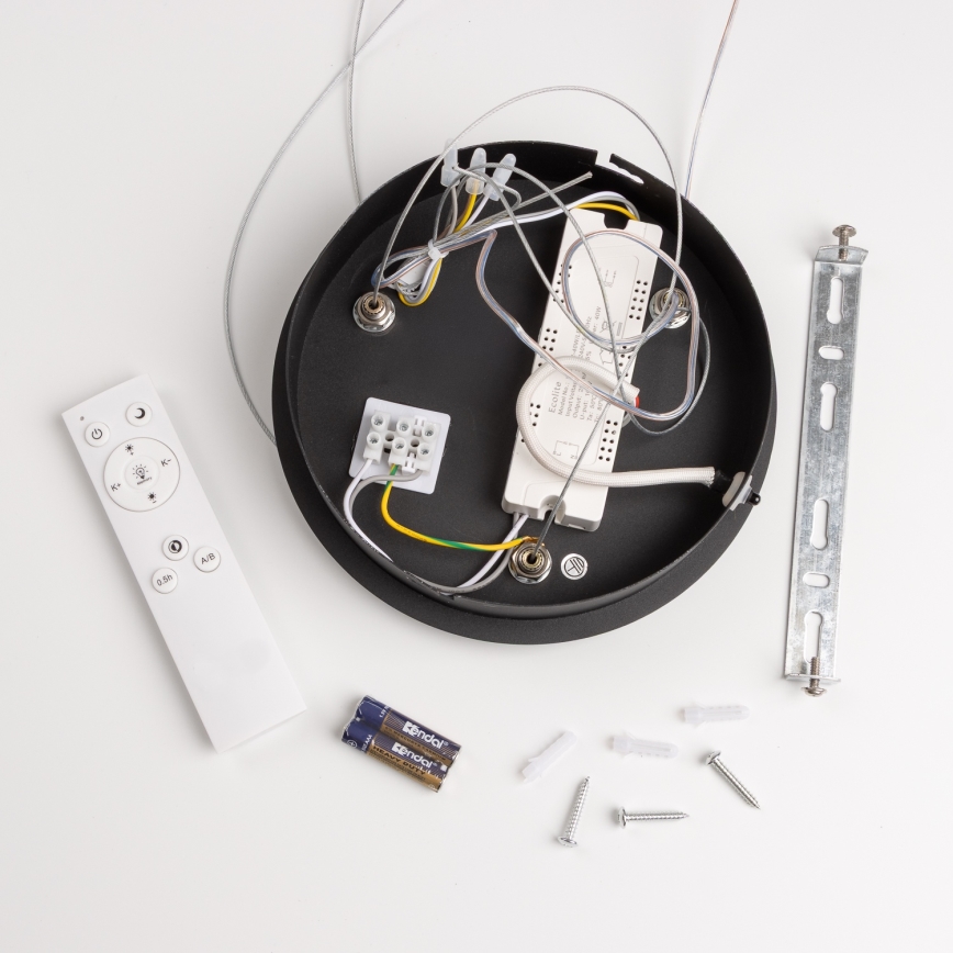 Brilagi - LED hämardatav rippvalgusti kaablil FALCON LED/80W/230V 3000-6500K läbimõõt 60 cm must + kaugjuhtimispult