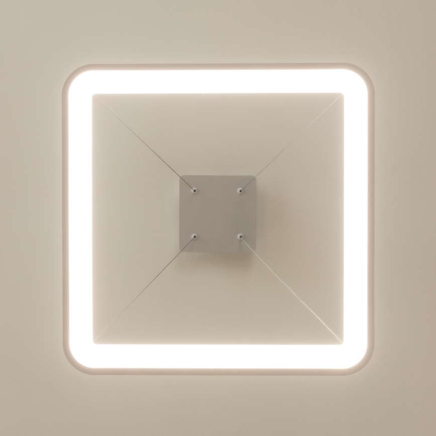 Brilagi - LED-hämardatav rippvalgusti kaabliga FALCON SLIM LED/50W/230V 3000-6500K 50x50 cm valge + kaugjuhtimispult