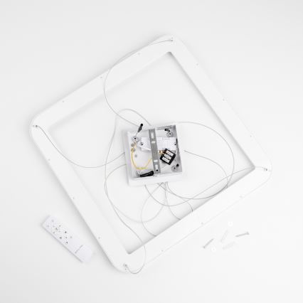 Brilagi - LED-hämardatav rippvalgusti kaabliga FALCON SLIM LED/50W/230V 3000-6500K 50x50 cm valge + kaugjuhtimispult