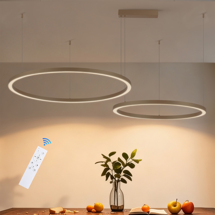 BRILAGI - LED-hämardatav rippvalgusti trossil PORTOFINO LED/98W/230V 3000-6000K beež + kaugjuhtimispult