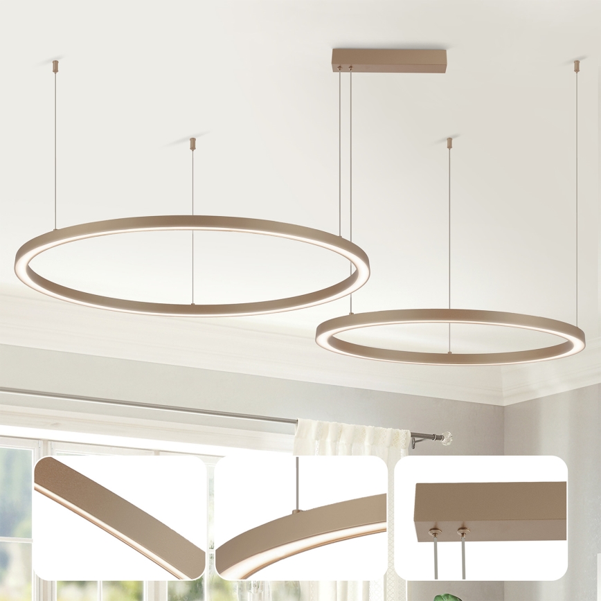 BRILAGI - LED-hämardatav rippvalgusti trossil PORTOFINO LED/98W/230V 3000-6000K beež + kaugjuhtimispult