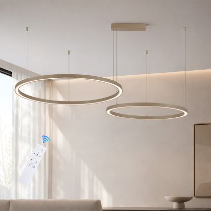 BRILAGI - LED-hämardatav rippvalgusti trossil PORTOFINO LED/98W/230V 3000-6000K beež + kaugjuhtimispult