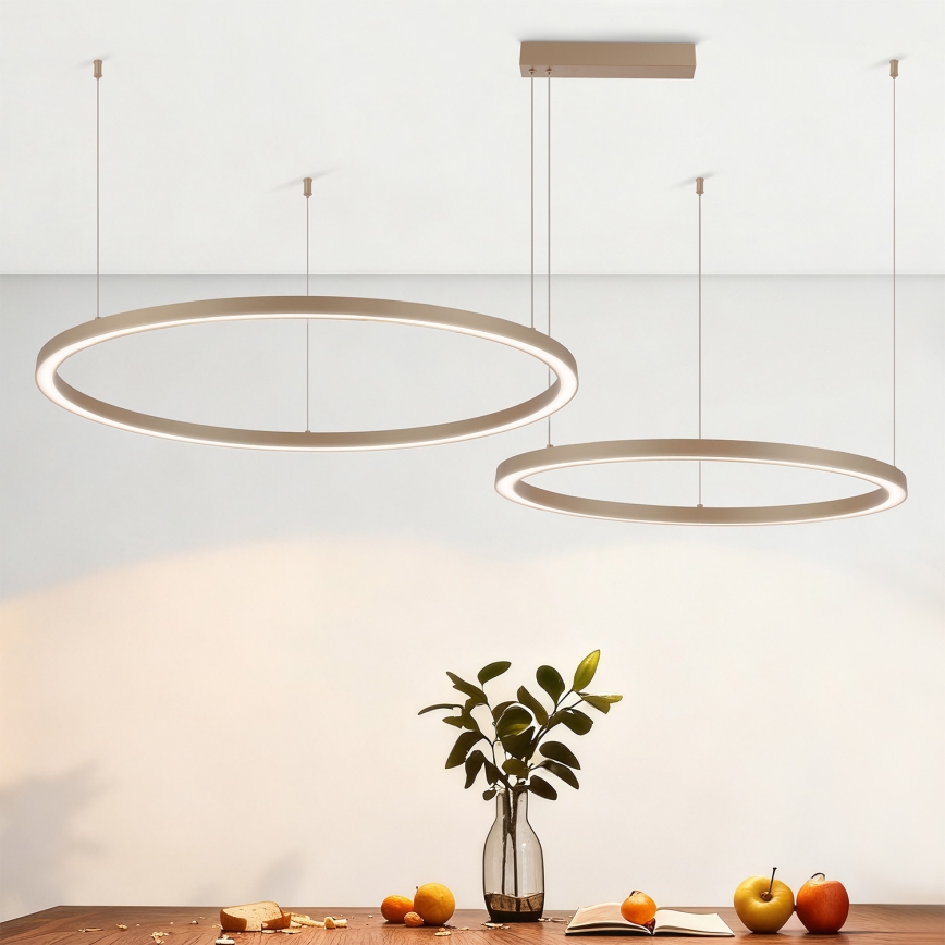 BRILAGI - LED-hämardatav rippvalgusti trossil PORTOFINO LED/98W/230V 3000-6000K beež + kaugjuhtimispult