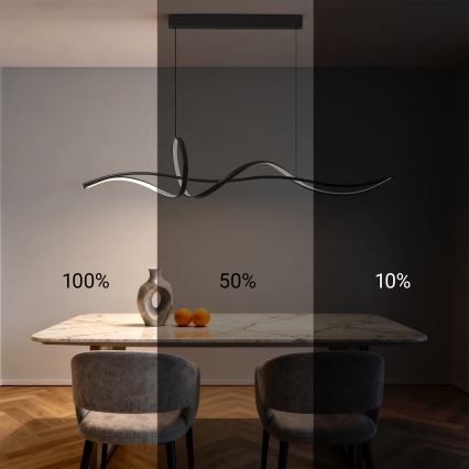 BRILAGI - LED hämardatav rippvalgusti kaabliga SIGNATURE LED/55W/230V 3000-6000K 120x23 cm must + kaugjuhtimispult