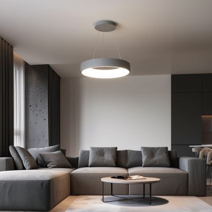 Brilagi - LED-hämardatav ripatsvalgusti kaablil FALCON LED/80W/230V 3000-6500K läbimõõt 60 cm hall + kaugjuhtimispult