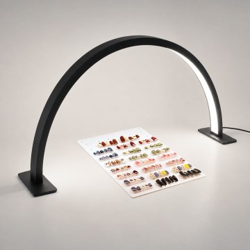 Brilagi - LED hämardatav kaarjas lauavalgusti RADIO LED/30W/24/230V 3000/4000/6500K must