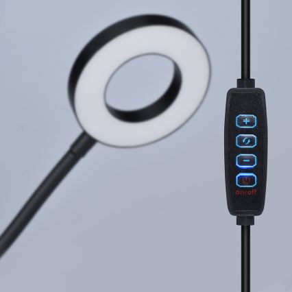 Brilagi -LED hämardatav klambriga lamp ORBELA LED/8W/5V 3000/4000/5000K must