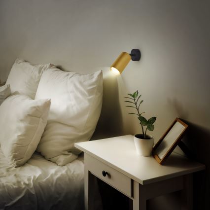 Brilagi - LED RGBW Hämardatav punktvalgusti SELE GOLDEN 1xGU10/4,8W/230V 3000K must/kuldne + kaugjuhtimispult