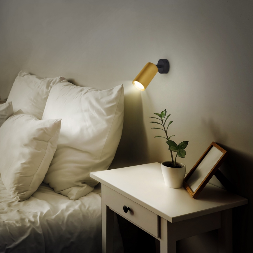 Brilagi - LED RGBW Hämardatav punktvalgusti SELE GOLDEN 1xGU10/4,8W/230V 3000K must/kuldne + kaugjuhtimispult