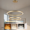 Brilagi - LED-hämardatav köisel riputatav lühter PORTOFINO LED/98W/230V 3000-6000K pr. 80 cm kuldne + kaugjuhtimispult