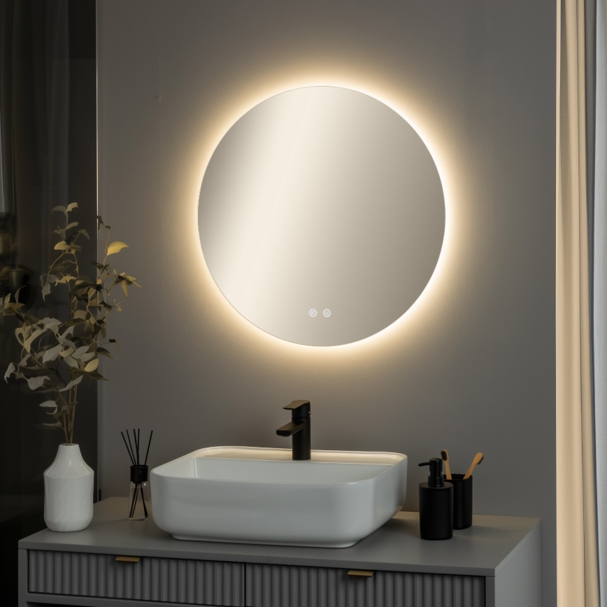 Brilagi - LED-vannitoa soojendusega peegel DEMI PRO LED/20W/230V läbimõõt 60 cm IP44 CRI 90 hämardatav + CCT