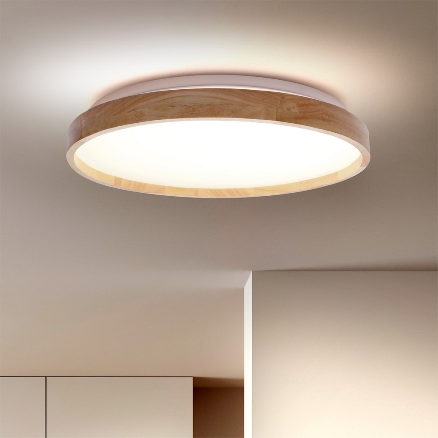 Brilagi - Hämardatav laelamp ALSON LED/48W/230V 3000-6500K, tamm, läbimõõt 39,5 cm + kaugjuhtimispult