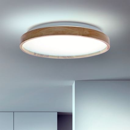 Brilagi - Hämardatav laelamp ALSON LED/48W/230V 3000-6500K, tamm, läbimõõt 39,5 cm + kaugjuhtimispult