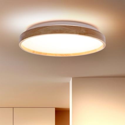 Brilagi - Hämardatav laelamp ALSON LED/48W/230V 3000-6500K, tamm, läbimõõt 39,5 cm + kaugjuhtimispult