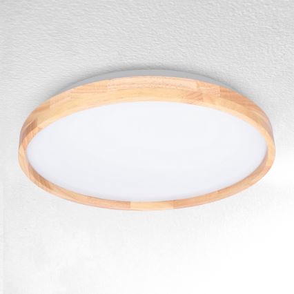Brilagi - Hämardatav laelamp ALSON LED/48W/230V 3000-6500K, tamm, läbimõõt 39,5 cm + kaugjuhtimispult