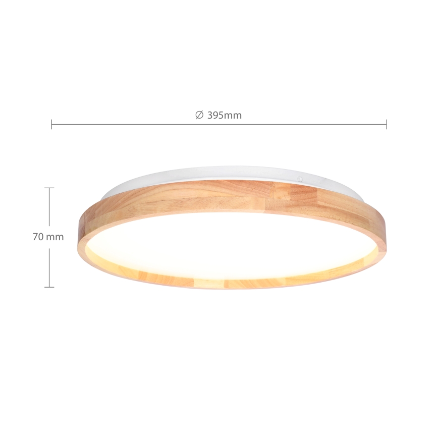 Brilagi - Hämardatav laelamp ALSON LED/48W/230V 3000-6500K, tamm, läbimõõt 39,5 cm + kaugjuhtimispult