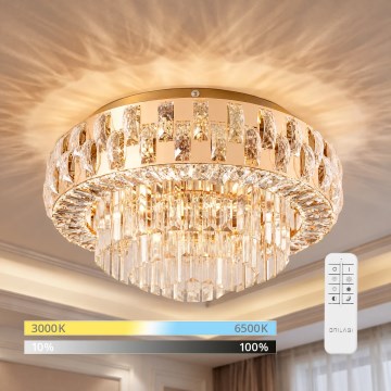 BRILAGI - LED-hämardatav laelamp AURELIA LED/45W/230V 3000-6000K läbimõõt 50 cm kuldne + kaugjuhtimispult
