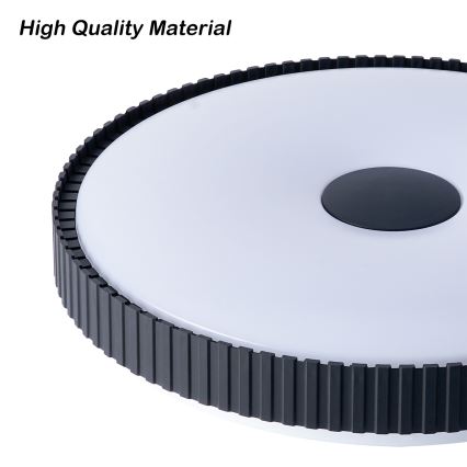 Brilagi - hämardatav LED-laelamp CORVO LED/72W/230V 3000-6000K must, läbimõõt 50 cm + kaugjuhtimispult