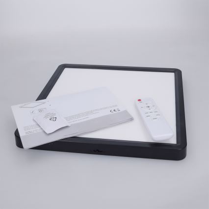 Brilagi - hämardatav LED-laelamp ESTELA SQUARE LED/36W/230V 3000-6500K 31x31 cm must + kaugjuhtimispult