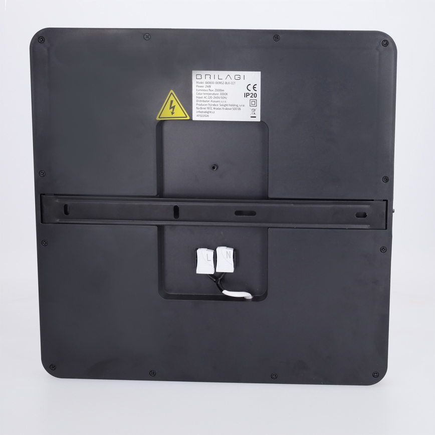 Brilagi - hämardatav LED-laelamp ESTELA SQUARE LED/36W/230V 3000-6500K 31x31 cm must + kaugjuhtimispult