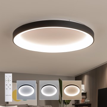 Brilagi - LED-hämardatav laelamp FALCON II LED/108W/230V 3000-6500K, läbimõõt 80 cm, must + kaugjuhtimispult