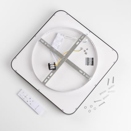 Brilagi - LED hämardatav laelamp FALCON II LED/80W/230V 3000-6500K 40x40 cm must + kaugjuhtimispult