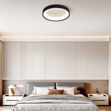 Brilagi - LED-hämaratav laelamp FALCON MODERN LED/54W/230V 3000–6500 K läbimõõt 60 cm must + kaugjuhtimispult