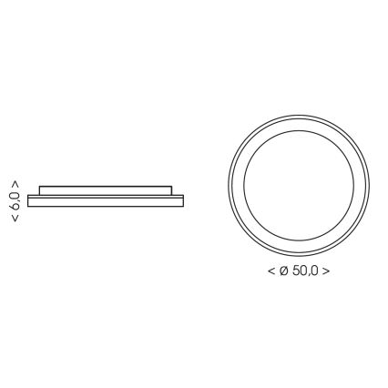 BRILAGI - LED hämardatav laevalgusti FALCON SLIM LED/42W/230V 3000-6500K läbimõõt 50 cm beež + kaugjuhtimispult
