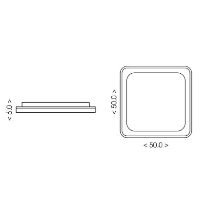 BRILAGI - LED hämardatav laelamp FALCON SLIM LED/50W/230V 3000-6500K 50x50 cm valge/beež + kaugjuhtimispult