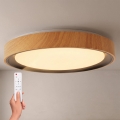 BRILAGI - LED-hämardatav laelamp FLOCO LED/48W/230V 3000-6500K läbimõõt 40 cm puitdekoor/must + kaugjuhtimispult