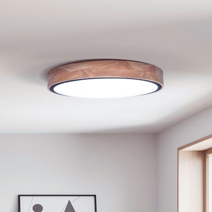 Brilagi - hämardatav LED-laelamp GLORIA LED/48W/230V 3000–6500K tamm Ø 40 cm + kaugjuhtimispult