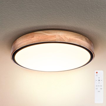 Brilagi - LED hämardatav laelamp GLORIA LED/48W/230V 3000-6500K tamm läbimõõt 40 cm + kaugjuhtimispult