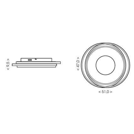 Brilagi - LED-hämardatav laelamp IRIS LED/84W/230V 3000-6000K 47x51 cm must + kaugjuhtimispult