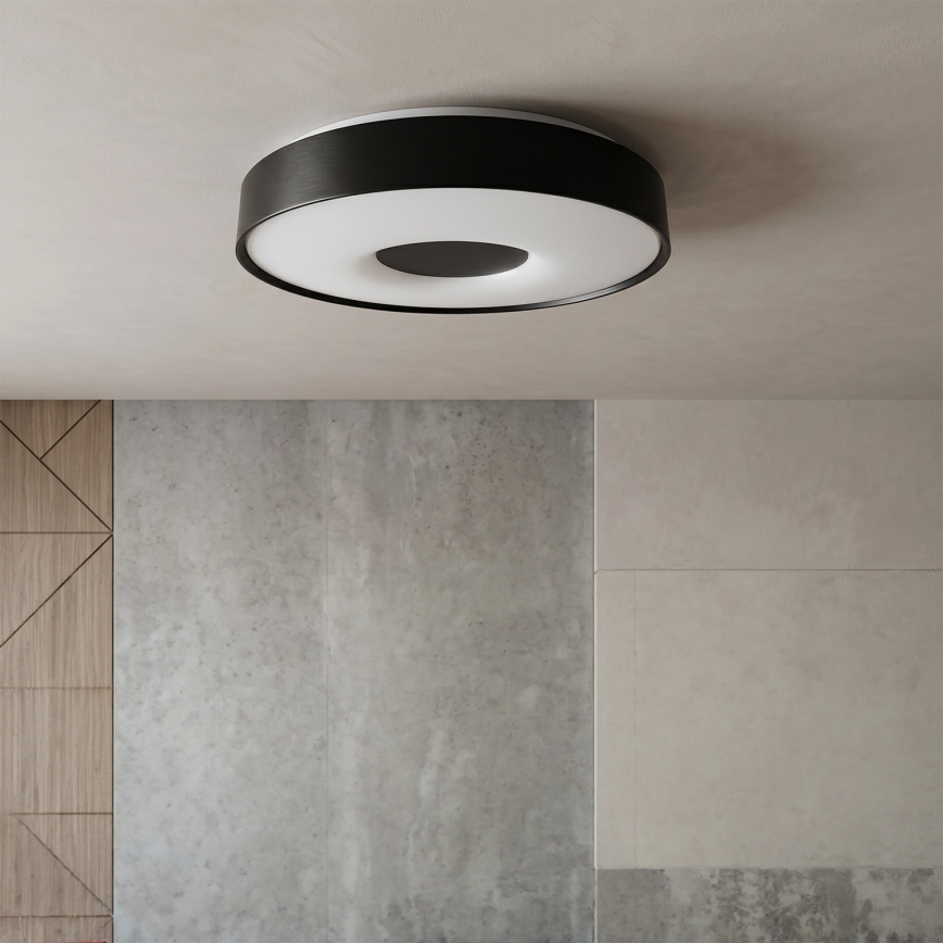 Brilagi - Hämardatav laevalgusti JAMIS LED/48W/230V 3000-6500K Ø 39 cm must + kaugjuhtimispult