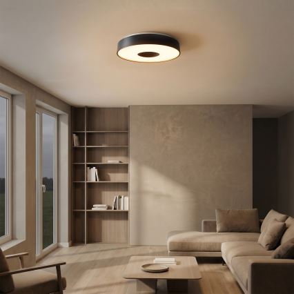 Brilagi - Hämardatav laevalgusti JAMIS LED/48W/230V 3000-6500K Ø 39 cm must + kaugjuhtimispult