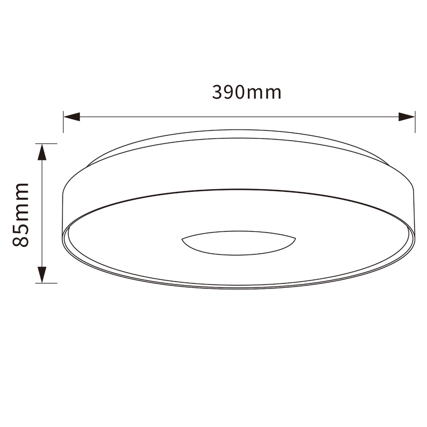 Brilagi - Hämardatav laevalgusti JAMIS LED/48W/230V 3000-6500K Ø 39 cm must + kaugjuhtimispult