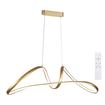 Brilagi - LED hämardatav rippvalgusti kaablil TWISTER LED/60W/230V 3000-6000K kuldne + kaugjuhtimispult