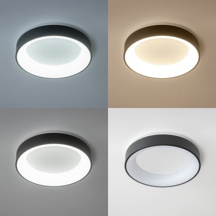 Brilagi - LED Hämardatav laevalgusti FALCON LED/40W/230V 3000-6500K läbimõõt 45 cm must + kaugjuhtimispult