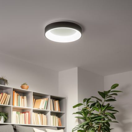 Brilagi - LED Hämardatav laevalgusti FALCON LED/40W/230V 3000-6500K läbimõõt 45 cm must + kaugjuhtimispult