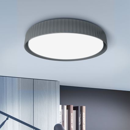 Brilagi - hämardatav laelamp LUCIA LED/48W/230V 3000-6500K läbimõõt 41 cm hall + kaugjuhtimispult