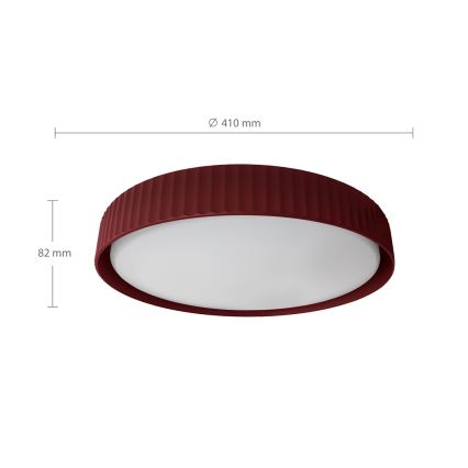 Brilagi - LED hämardatav laelamp LUCIA LED/48W/230V 3000-6500K läbimõõt 41 cm punane + kaugjuhtimispult